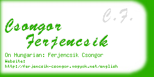 csongor ferjencsik business card